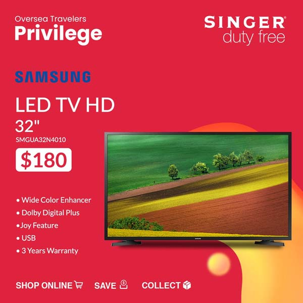 Buy Genuine SAMSUNG Products from SINGER Duty Free Store.