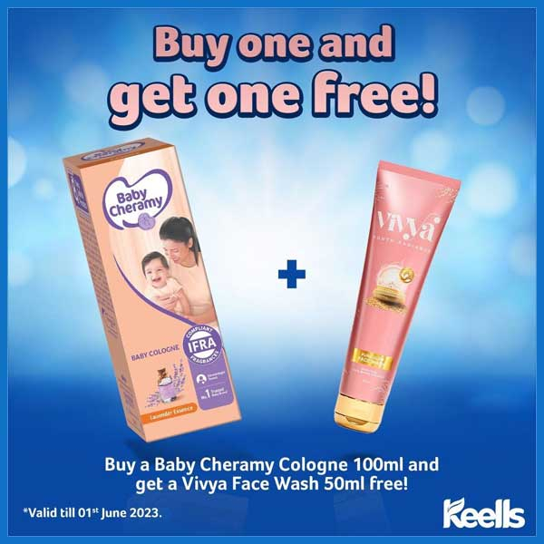 Purchase a Baby Cheramy Cologne 100ml and get Vivya Face Wash for free @Keells