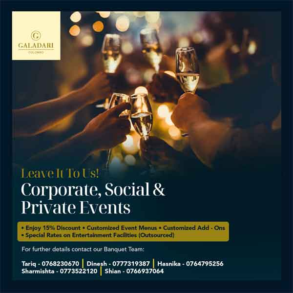 Enjoy a 15% off on corporate, social & private events @ Galadari Hotel