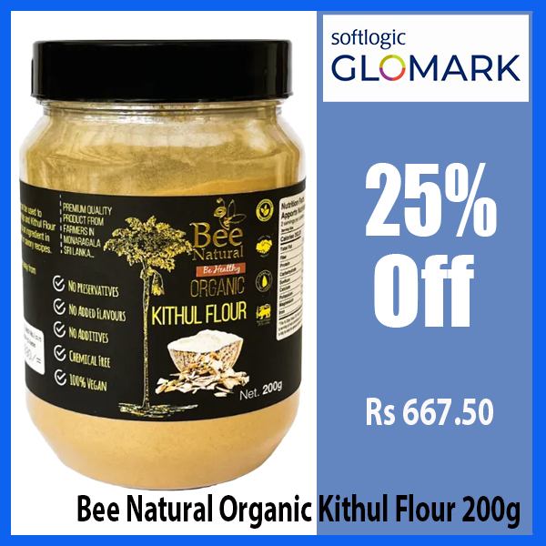 25% off for Bee Natural Organic Kithul Flour 200g @Glomark