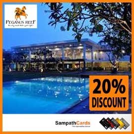 Get a 20% Discount for DR / TR / FB / H/B @Pegasus Reef, Wattala with Sampath Bank Credit Card