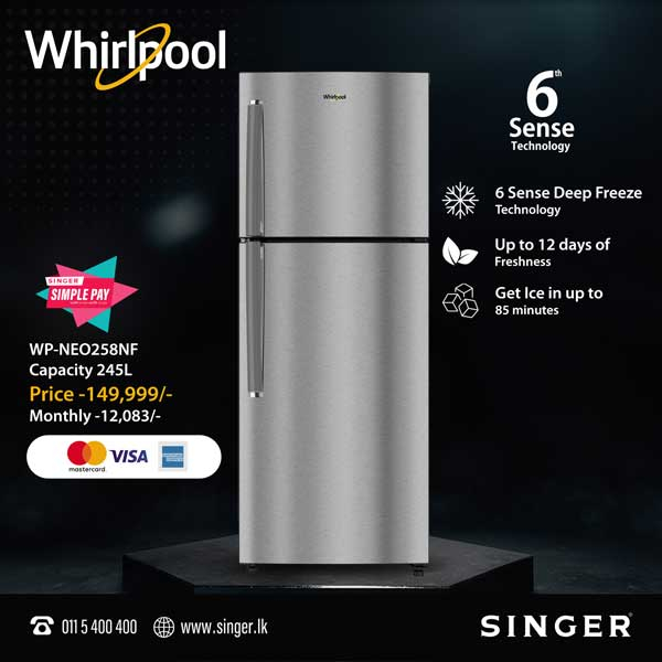 Keep it fresh with Whirlpool Refrigerators at Singer Sri Lanka