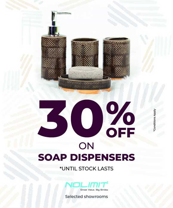 Get 30% off for Soap Dispensers @Nolimit