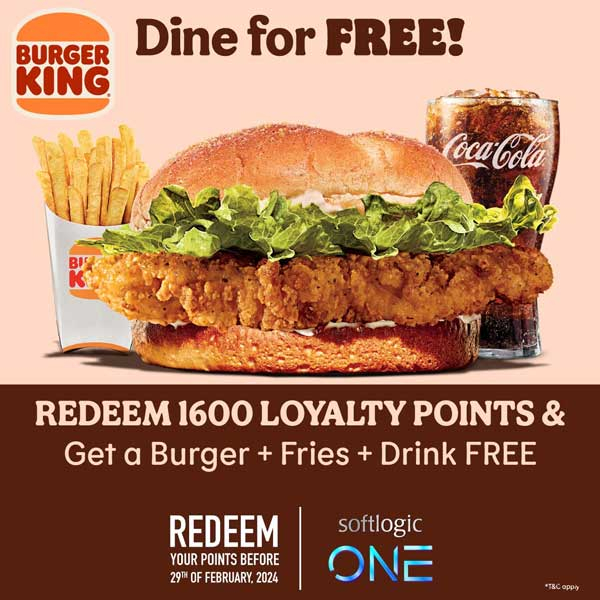 Enjoy a special price on Dining  @ Burger King