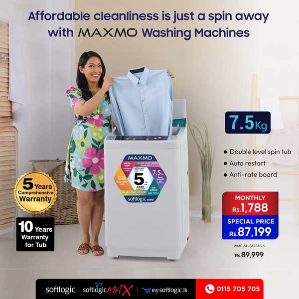 Enjoy a special price on Maxmo 7.5kg Washing Machine @ Softlogic Max