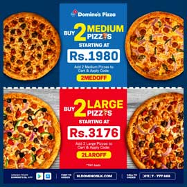 Get a Special offer for Pizzas @Domino’s Pizza