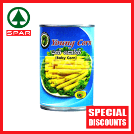 Special Discount for Peacock Young Corn, 425g at Spar Super Market
