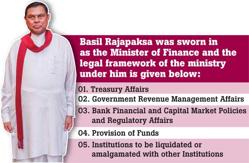 BASIL GETS FINANCE Mahinda SWITCHES Front Page Daily Mirror