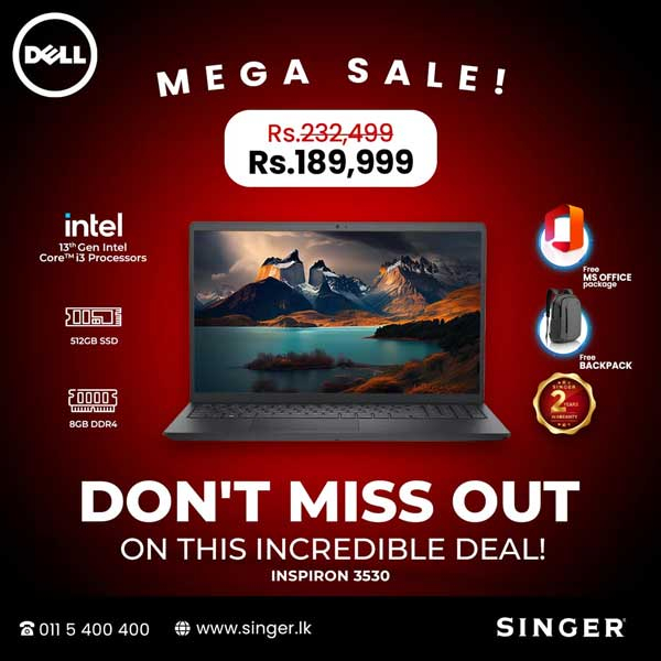 Enjoy a special price on Dell Laptop  @ Singer