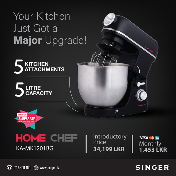 Meet the New Singer HOME CHEF To buy, visit your nearest Singer Showroom or go to the Singer website