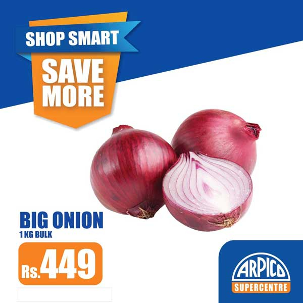 Enjoy the best price on big onions at Arpico