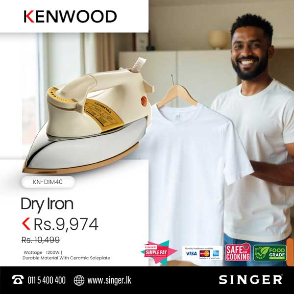 Kenwood - Where Style Meets Performance... Available at Island - wide Singer showrooms and Singer Duty Free Showroom