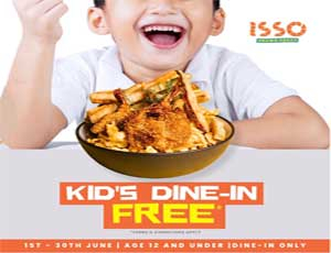 Enjoy Special Promotion this June On  kid’s meal  At Isso