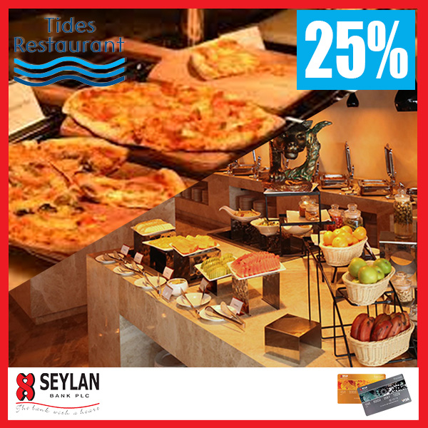 25% Discount for Seylan Credit & Debit Card Holders @Tides Restaurant Marino Beach Hotel