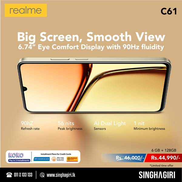 Enjoy a smoother, more comfortable view with a big 6.74” screen and 90Hz refresh rate