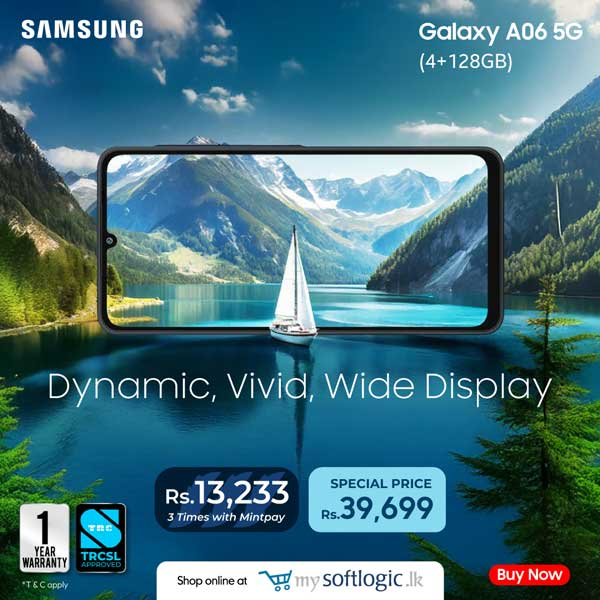 Experience the beauty of a dynamic, vivid wide display with the Samsung Galaxy A06 5G.  Available at a special price of Rs. 39,699