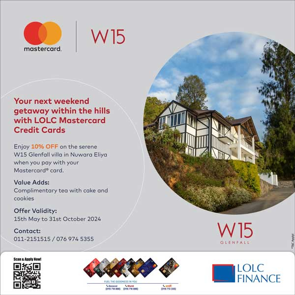 10% off for LOLC Credit Cards at W15 Glenfall Villa