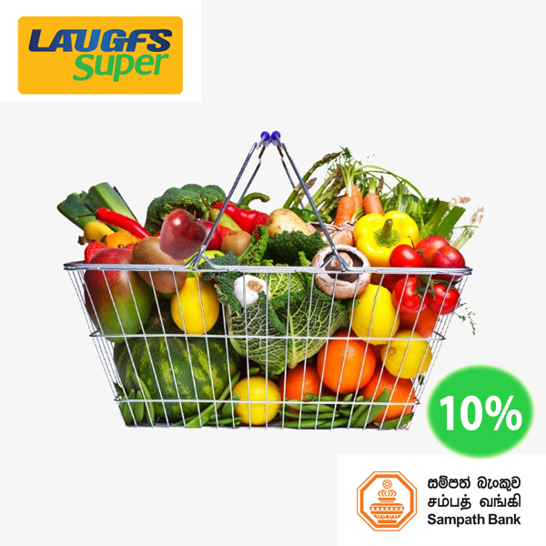 10% Off on LAUGFS Supermarkets outlets for all Sampath Mastercard & Visa Credit cards