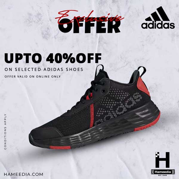 Get 40% Off for Adidas shoes @Hameedia