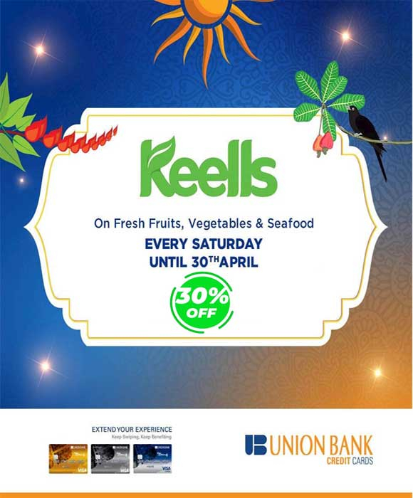 30% OFF on Fresh Fruits, Vegetables & Seafood for Union Bank Credit Cards @ Keells