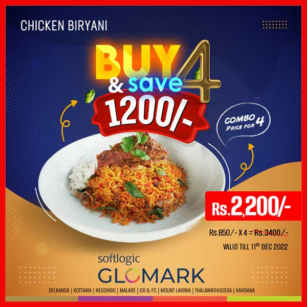 ’’Buy 4 & Save Rs.1,200/-’’ on a range of hot food products @Softlogic Glomark