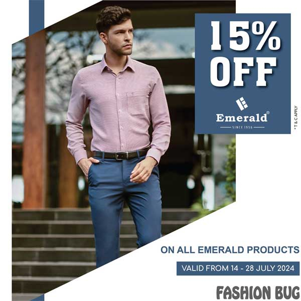 Bring out the gentleman in you with an amazing 15% OFF on all Emerald products