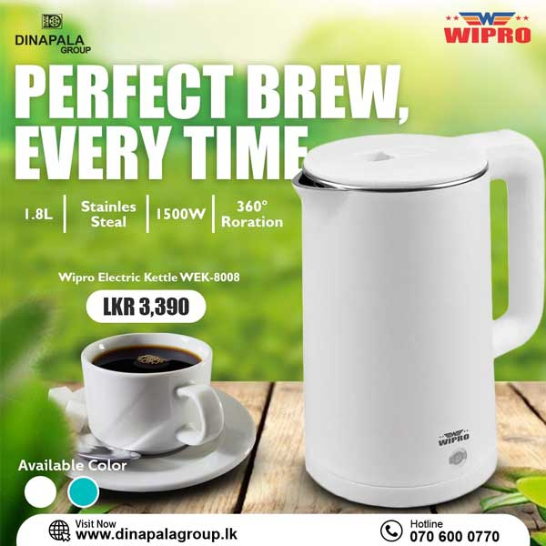 Enjoy the lowest prices on Wipro Electric Kettle @ Dinapala Group