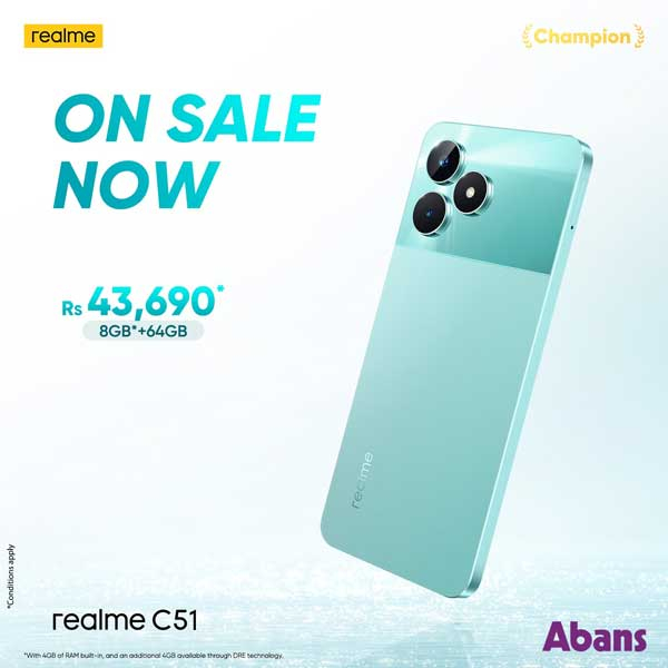 Enjoy Special Price on ​Realme C51 Phone @ Abans