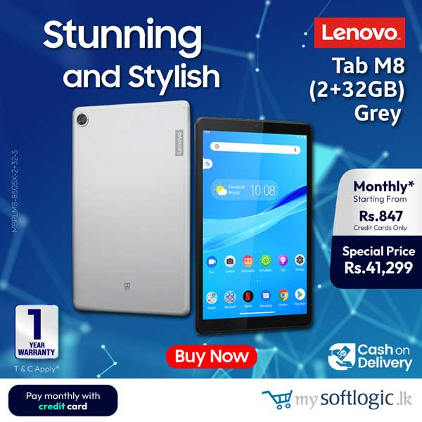 Discover the sleek and stylish Lenovo Tab M8 (2+32GB) Grey, now at a Special Price
