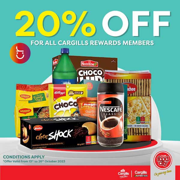 Enjoy 20 off for cargills loyalty rewards on selected branded products