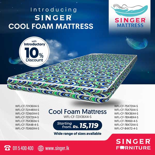 Get a 10% off on SINGER Cool Foam Mattress @Singer