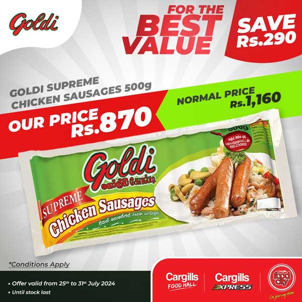 Get Goldi Supreme Chicken Sausages 500g for just Rs.870