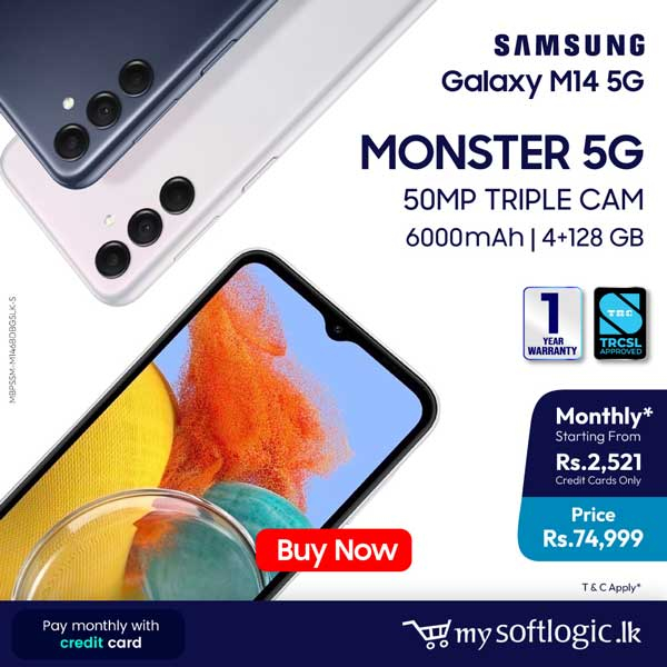 Get a special price on Samsung Galaxy M14 5G @Softlogic