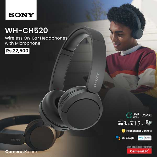 Enjoy a special price on Sony WH-CH520 Wireless On-Ear Headphones with Microphone @ CameraLK Store