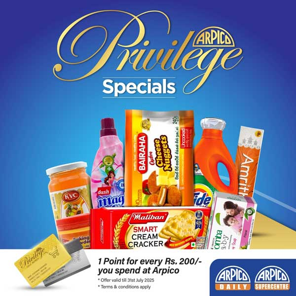 Unlock the exclusive offers up to 25% off more than 40 products with your Arpico Privilege Card