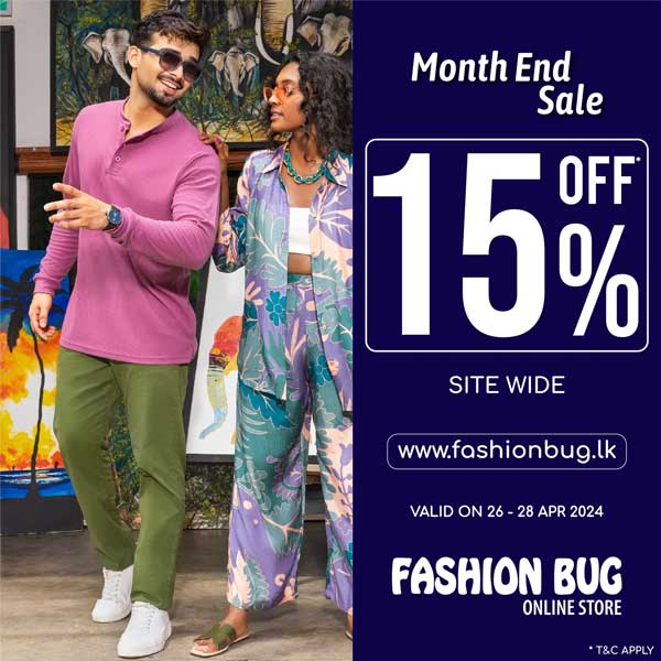 Enjoy Flat 15% OFF Sitewide Shop online now at www.fashionbug.lk