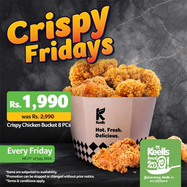 Enjoy a special price on  8 pieces crispy chicken bucket @ Keells