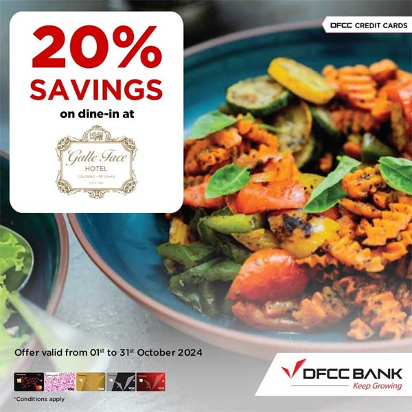 Enjoy 20% Savings on dine-in at galle face hotel restaurants