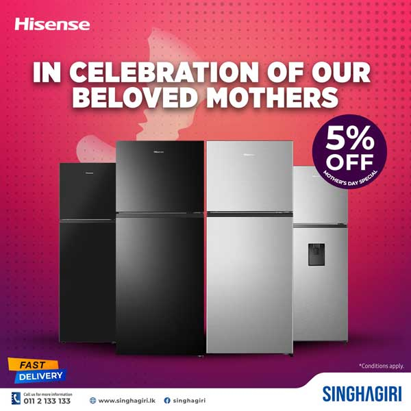 Singhagiri is proud to extend a 5% discount on refrigerators