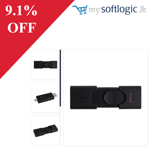Get 9.1% Off for Kingston DataTraveler® Duo - 64GB @ mysoftlogic.lk