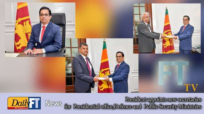 President appoints new secretaries for  Presidential office, Defence and  Public Security Ministries