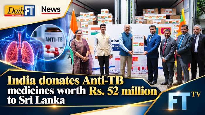 India donates Anti-TB medicines worth Rs. 52 million to Sri Lanka