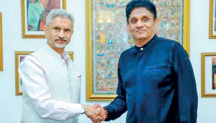 Jaishankar meets Sajith, stresses transparency in Indian disaster aid