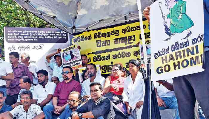 Weerawansa launches  ‘Harini Go Home’ protest