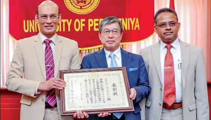 Japan commendation award to Prof. Sajjiv Ariyasinghe