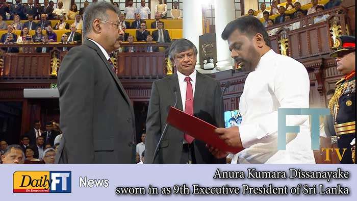 Anura Kumara Dissanayake sworn in as 9th Executive President of Sri Lanka