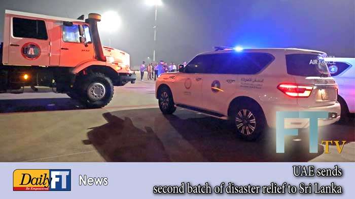 UAE sends second batch of disaster relief to Sri Lanka