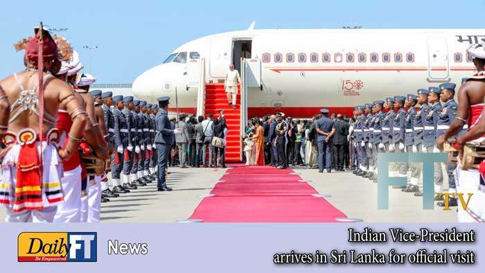 Indian Vice-President arrives in Sri Lanka for official visit