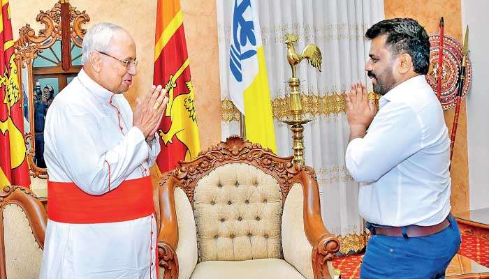 New President calls on Colombo Archbishop; visits mosque