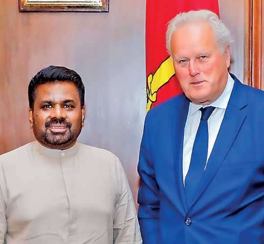 President urges private capital push in talks with Lord Marland